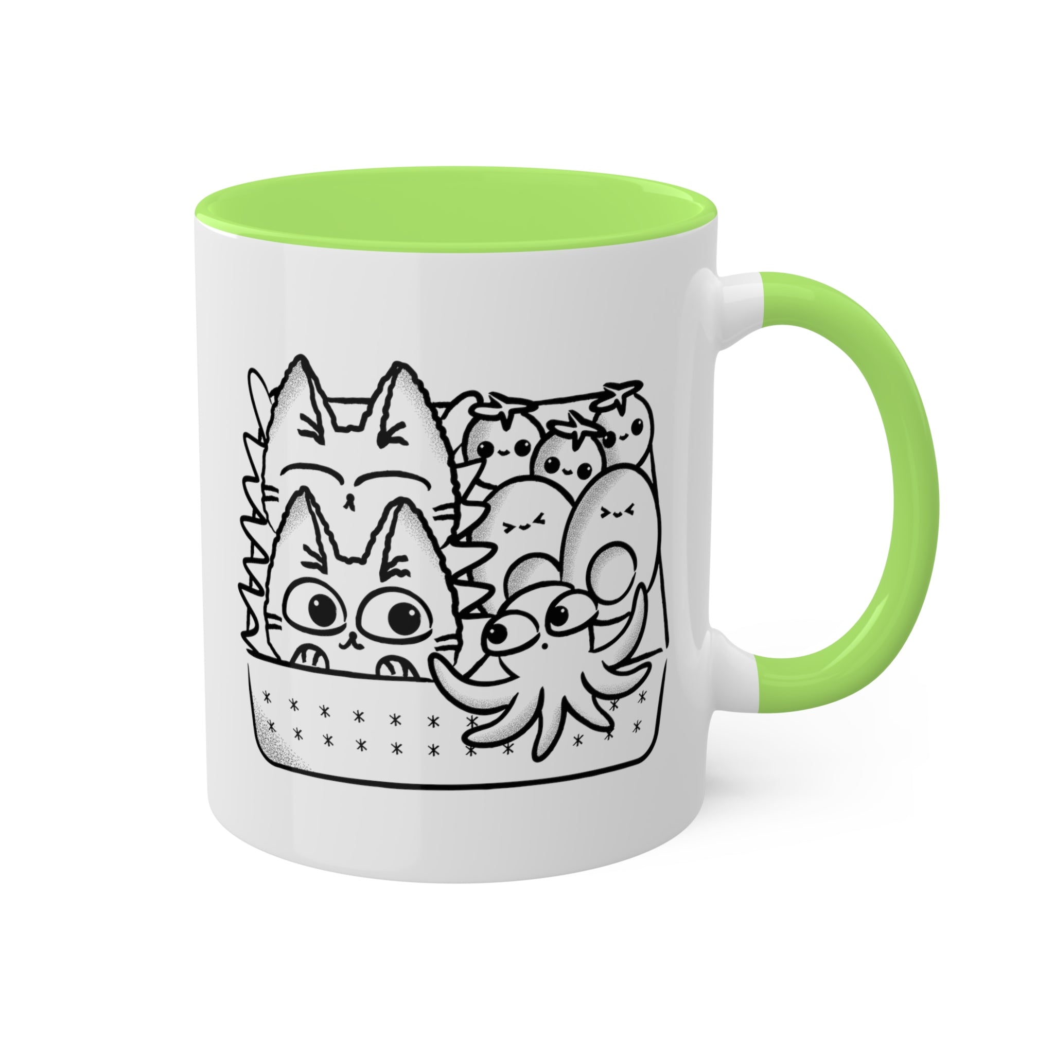 Cute Cat Mug – Bento Box Cat - Colorful Mug - 11oz - PlatterCats Creative