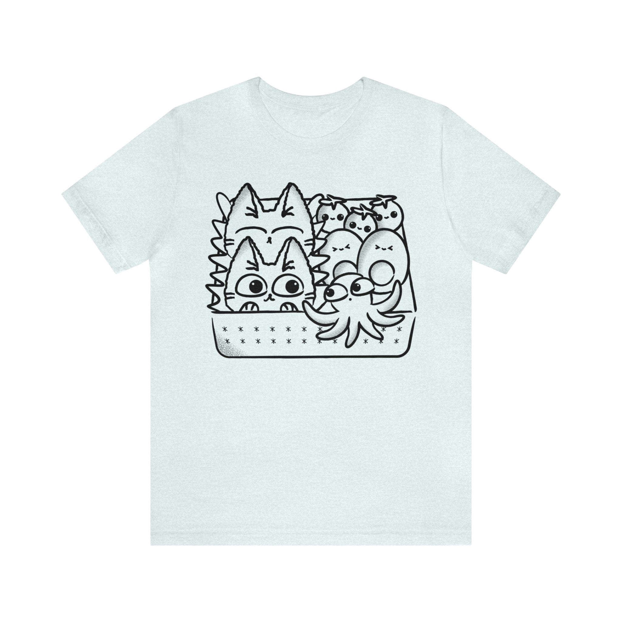Cute Cat Shirt - Bento Box Cat - Unisex - Tee - PlatterCats Creative