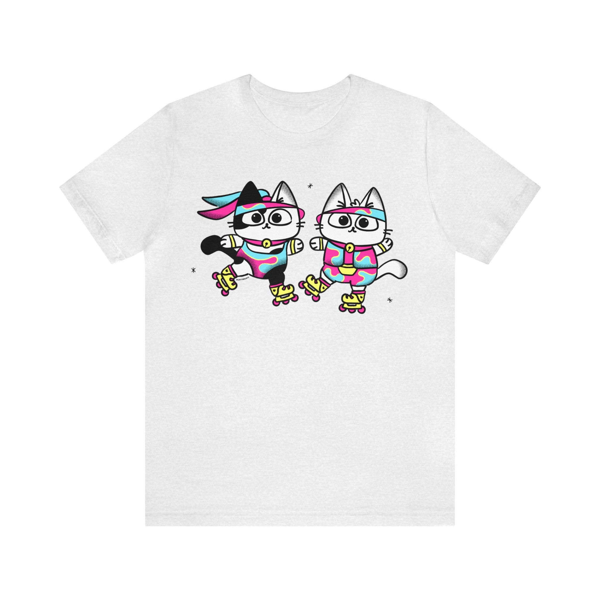 Rollerblading Cats - Cute Cat Shirt - PlatterCats Creative