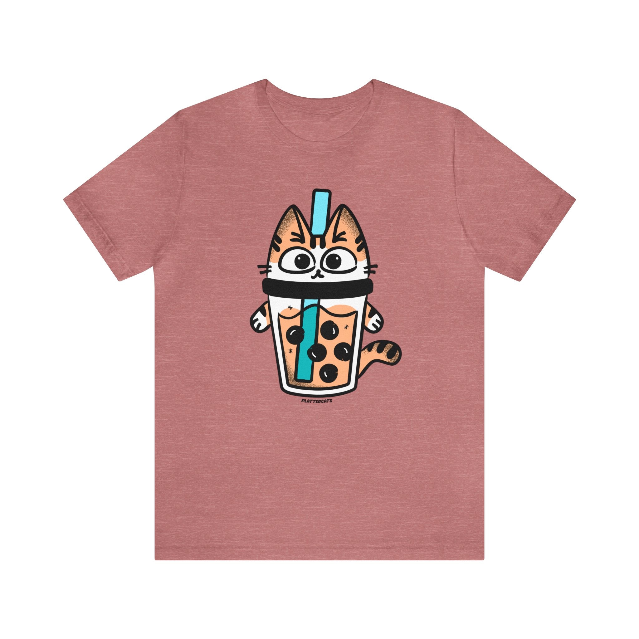 Tiger Boba Cat Tea - Cute Cat Shirt - PlatterCats Creative