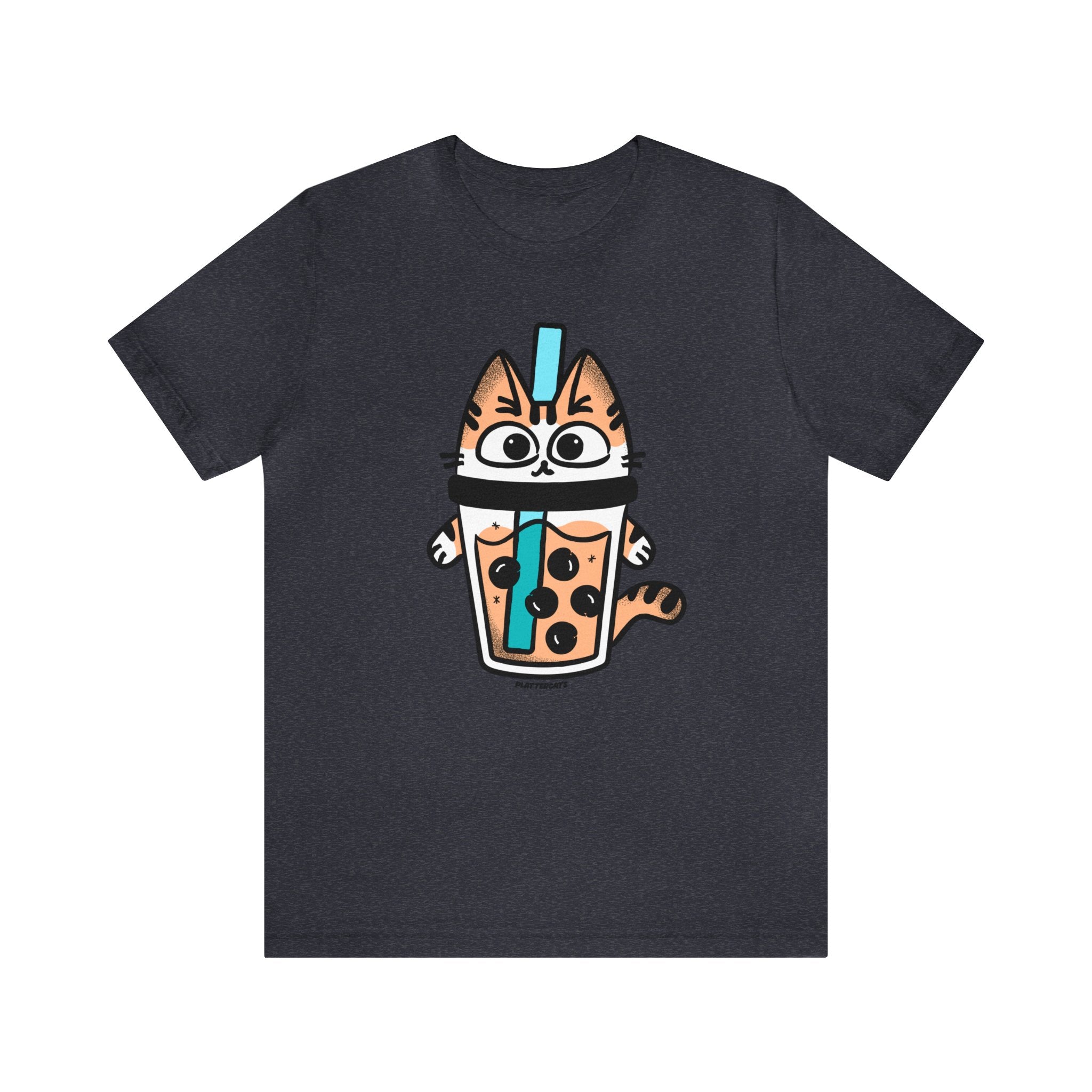 Tiger Boba Cat Tea - Cute Cat Shirt - PlatterCats Creative